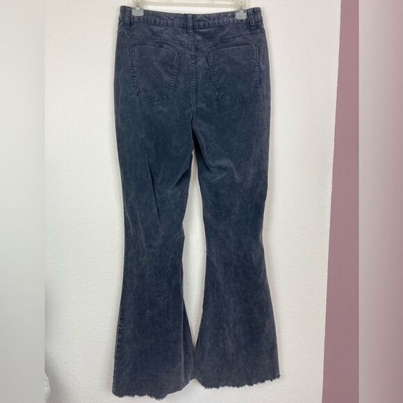 Banjara Gray Flared Corduroys raw hem! Hard to find! So cool🌹 - Picture 2 of 8